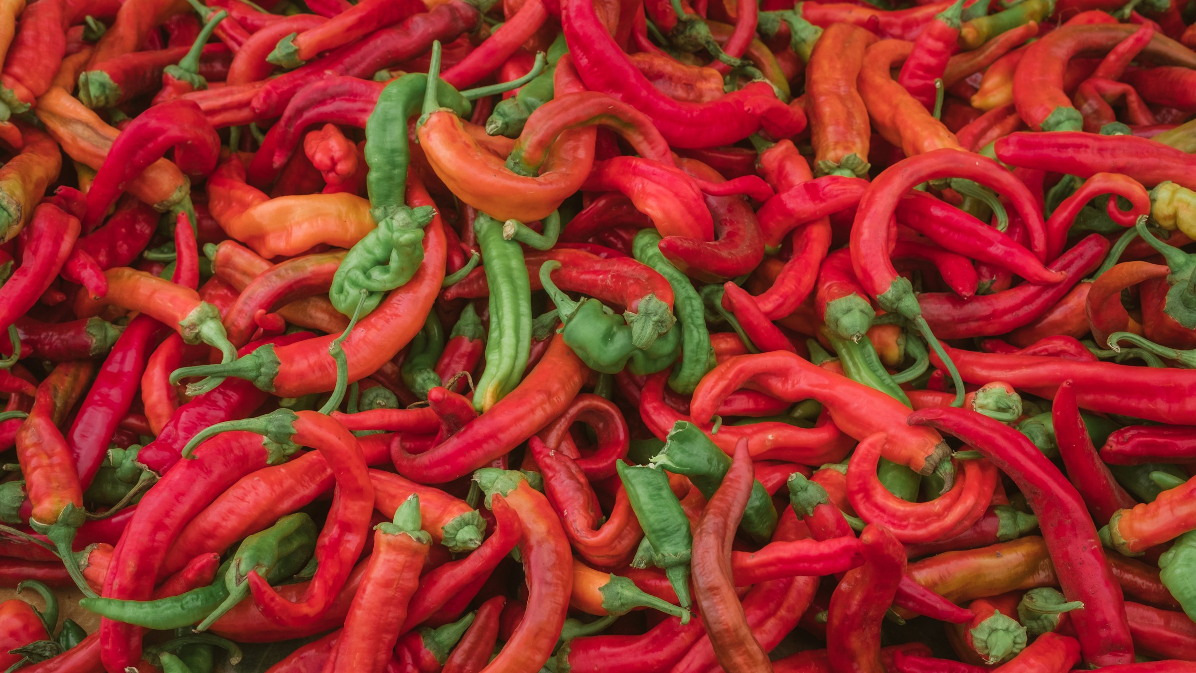 A pile of Hot Peppers